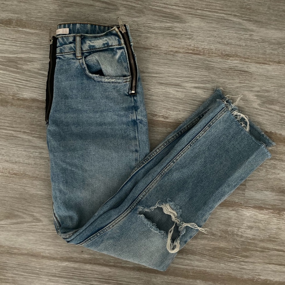 High rise Zara crop jeans